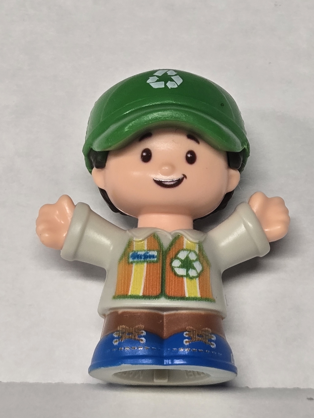 Fisher-Price Little People Recycling Worker Dan, 2019 Mattel Rplcemnt EUC 2.5"